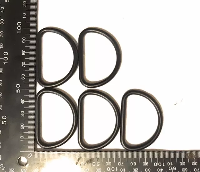 5 x D rings 42mm x 4mm Matt Black (will post within 24 hours of purchase)