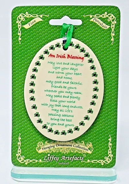 New Irish Blessing Liffey Artefact Porcelain Ireland Small Wall Hanging