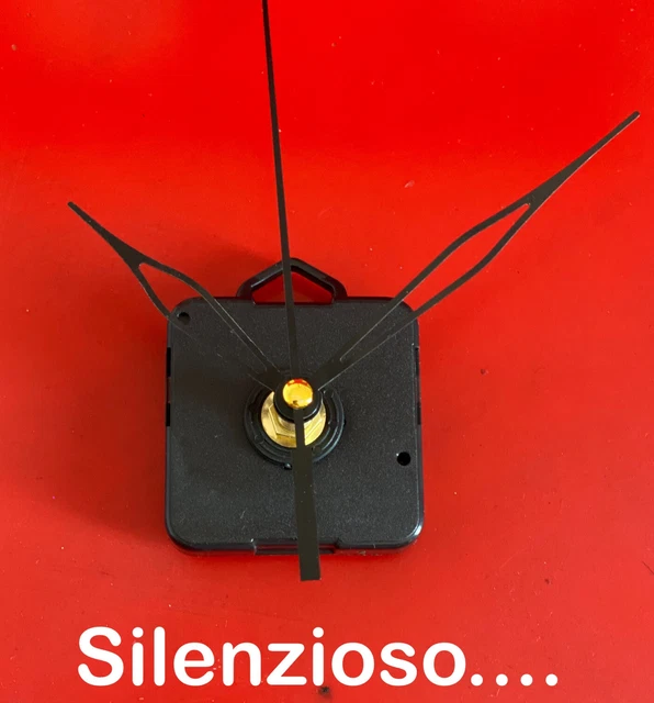 2 Meccanismi Per Orologio Da Parete Quarzo, Lancette Lunghe E Corte, Movimento Silenzioso Con Batteria AA, Kit Fai Da Te Per Ricambi Orologio (Oro/Nero)