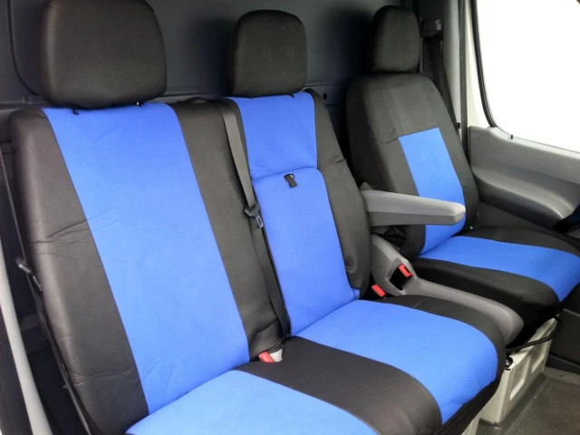 Housse De Siège Auto Pour Mercedes Sprinter W906 2013-2018 (Avant) - Cuir PU/Tissu, Noir, Réf. A00091488899