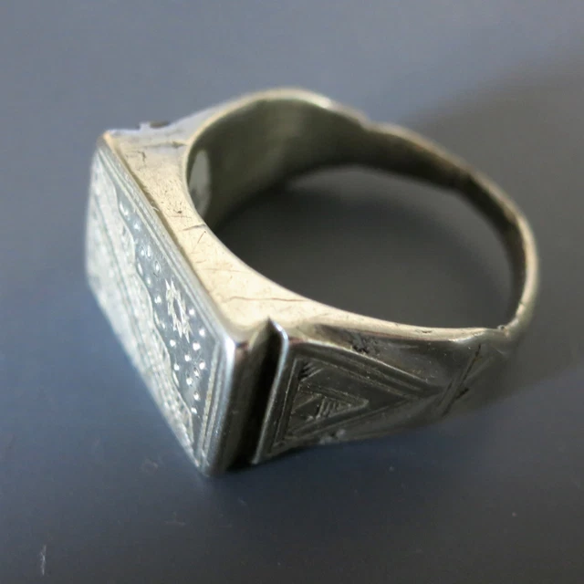 Bague Alliance Semainier Vintage – Argent Massif – Taille 62