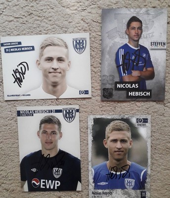 AUTOGRAMMKARTEN NICOLAS HEBISCH, 4x, Babelsberg, Neustrelitz, Magdeburg