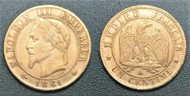 Napoléon III, 1 centime 1861 A, SUP