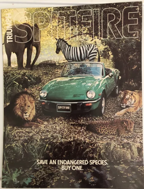 Vintage 1977 Triumph Spitfire 1500 Advertising Dealer Brochure - Foldout