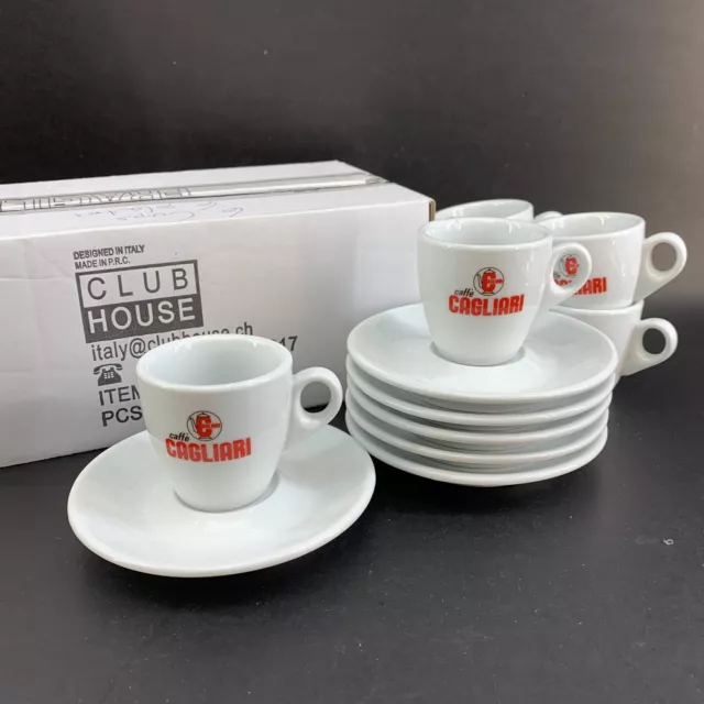 New Point Espresso Cup and Saucer Set Porcelain Coffee Mug White New Thick  9mm