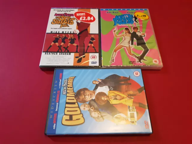 Austin Powers DVD Movie Set - UK PAL - 2 Sealed - Goldmember, Spy Who Shagged Me