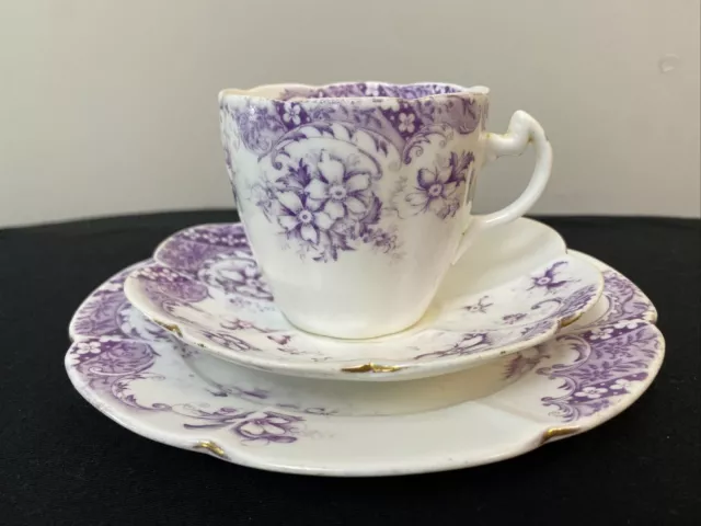 VINTAGE THE FOLEY CHINA  ENGLAND LILAC  TRIO Reg No 331959  Cup Saucer Plate