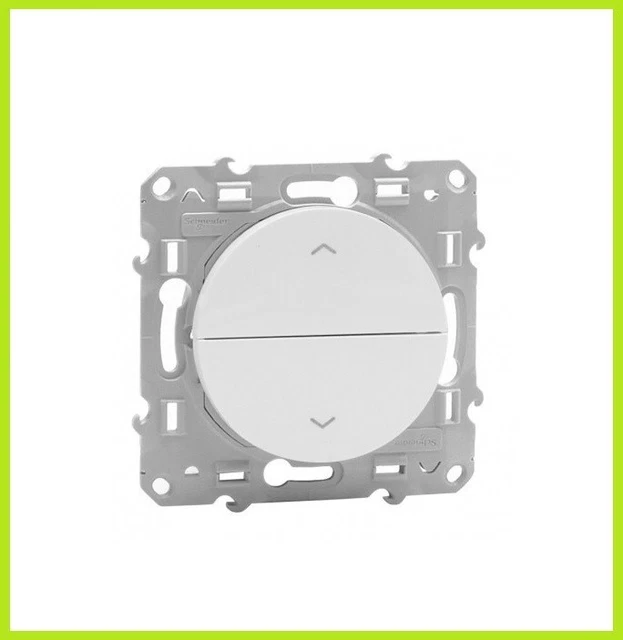 Interrupteur Volet Roulant Schneider ODACE 3 Boutons Blanc - Neuf (avec Protections)