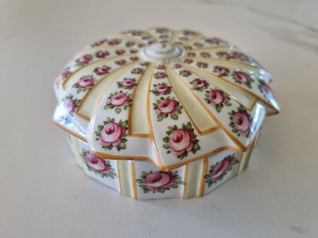 Boîte à Bijoux Limoges Vintage Années 1960 – Porcelaine Fleurie Multicolore