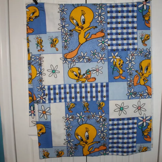 Vintage Looney Tunes Tweety Bird Blues Stadium Blanket Snaps NEW Unused