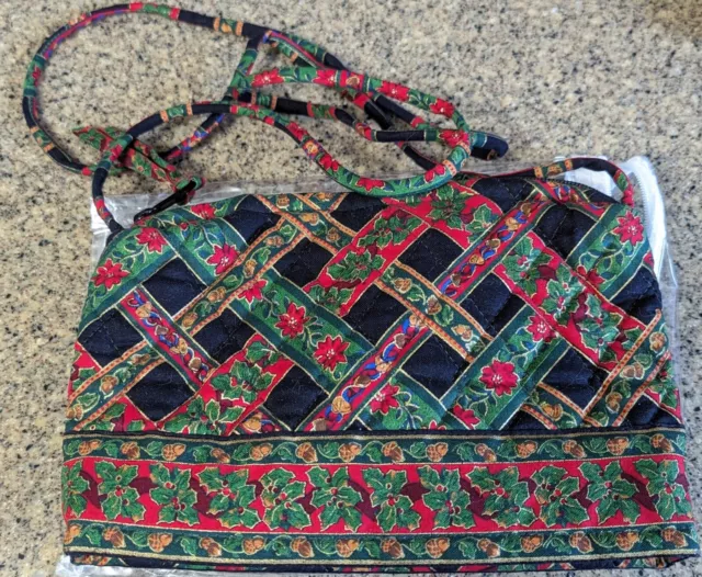 Vera Bradley Retired Christmas Pattern Small quilted purse holiday NEW