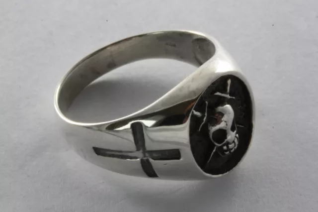 Masonic Freimaurer Ring Templar Kreuz Siegelring Freemason / 058