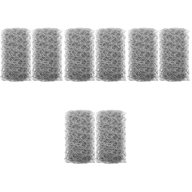 8 Pcs Hexagonal Barbed Wire Iron Chicken Netting Garden Fencing Metal Floral