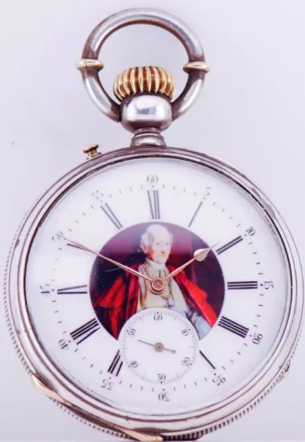 Antique Poche Montre Argent Or Ulysse Bretingfor Vatican-Pope Leo XIII c1880s