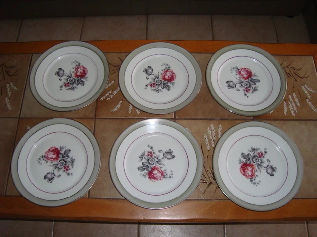 Geneviève Lethu - 6 Assiettes À Dessert Porcelaine Sur La Route De