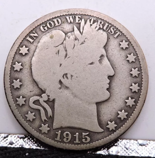 1915 Silver Barber Half Dollar Key Date