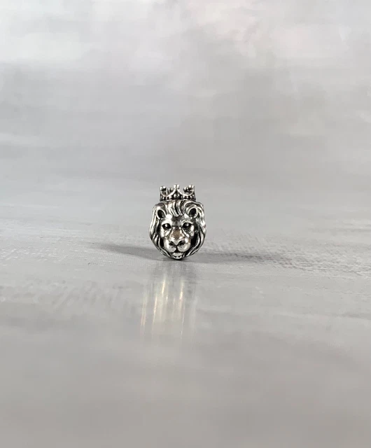 792199c01 PANDORA MOMENTS REGAL Lion King Of The Jungle Crown silver charm ...