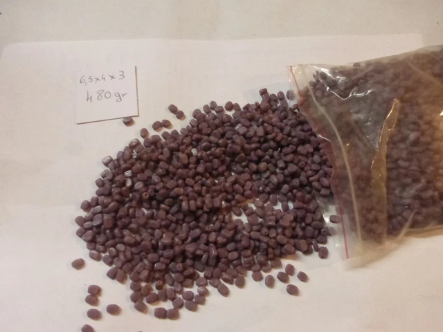 Lot De Perles En Bois Anciennes - Ronde Et Guillochée Noir, Poids +1600 Gr - Fond De Stock
