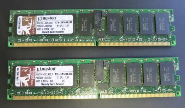 Kingston KTH-XW9400K2/8G 8GB (2x 4GB) 240-Pin DDR2 PC2-5300 ECC Server Memory