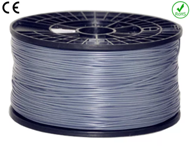 FILAMENT- FIL imprimante 3D PLA 1.75mm GRIS 1Kg  CE-ROHS PLA175GRI