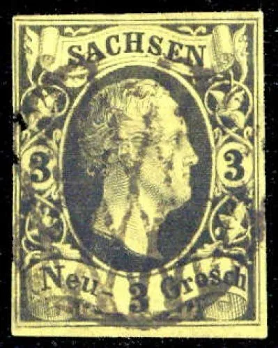 1851, Altdeutschland Sachsen, 6, gest. - 2802776