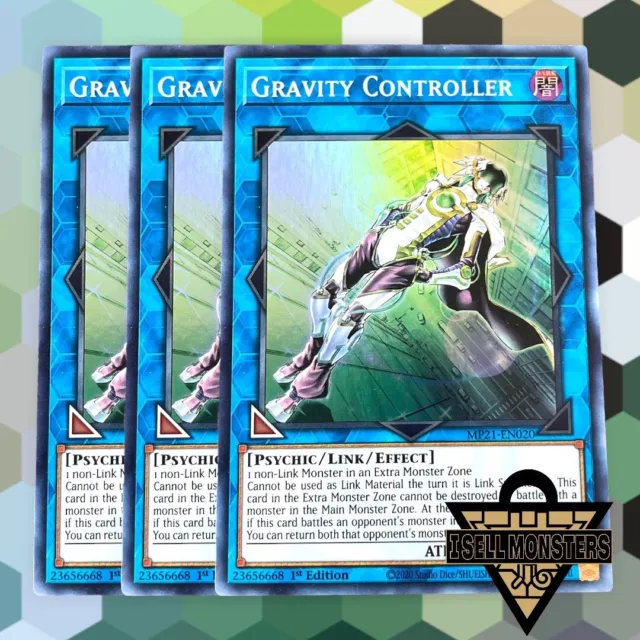 Yu-Gi-Oh! TCG 3x Gravity Controller MP21-EN020 x3 YUGIOH! Super DARK PSYCHIC NM