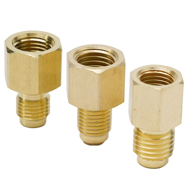 Adattatore pompa vuoto R12 vuoto 1/4 3/8 in 3 pz durevole per pompa R134a R22