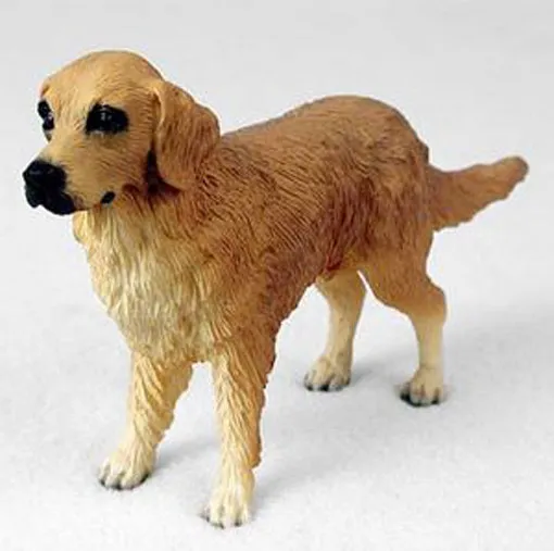 GOLDEN RETRIEVER DOG Figurine Statue Hand Painted Resin Gift Pet Lovers