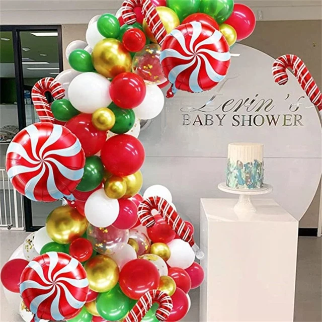 101pz Corona Palloncini Natale Kit Arco Palloncino Lattice Set Corona Capodanno