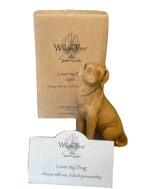Willow Tree "Love My Dog" (Light), Sculpted Hand-Painted Figure Natural Willow Tree "Love My Dog" (Light), Sculpted Hand-Painted Figure Natural