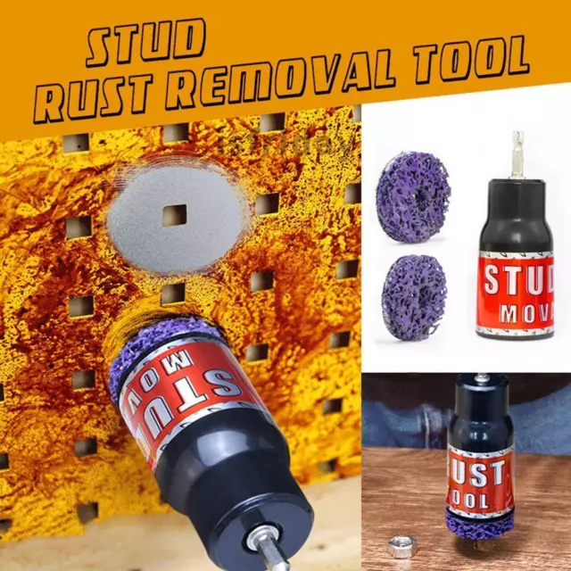 Stud Cleaner Rust Removal Tool Impact Drive Hub With Grinding Wheel L5O0