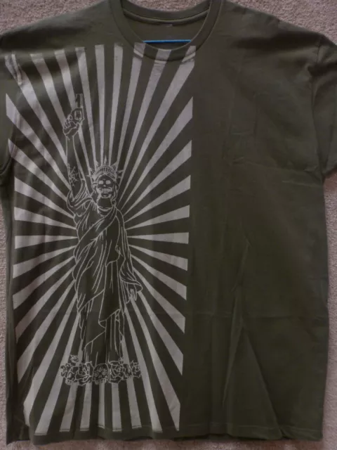 187 Inc Men T-shirt "Avenue Liberty" -- Color Green. Sold As Is.