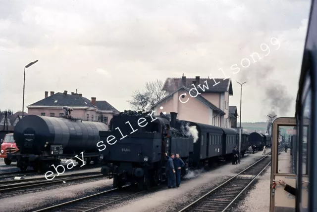 35mm Austria Railway Slide - ÖBB No. 93.1411 2-8-2T at Schwarzenau 1972 [K158]