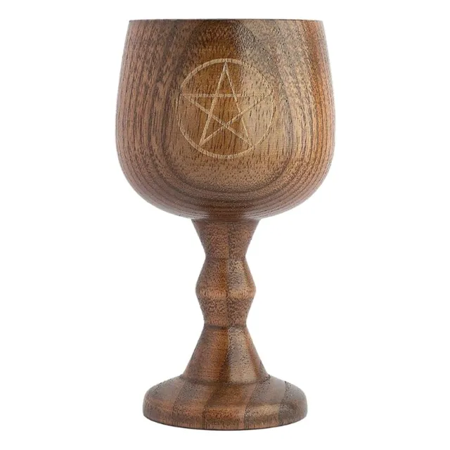 Hand-made Jujube Wooden Wine Goblet Water Cup Medieval Gothic Goblet Home Decor