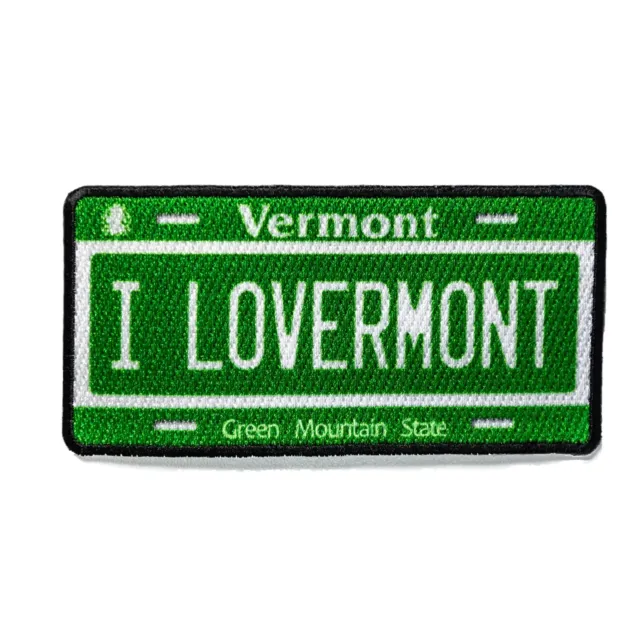 Vermont License Plate Patch I Lovermont State Sublimated Iron On