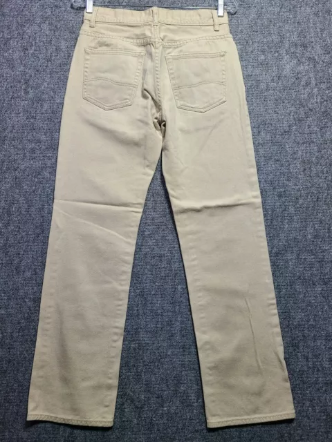 SEVEN OAKS Jeans Mens 30x32 Khaki Tan Denim SLIM STRAIGHT Leg Pants 2