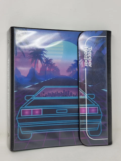 1980's Mead Trapper Keeper Sunset DeLorean Car Palm Trees Unused 1980's Mead Trapper Keeper Sunset DeLorean Car Palm Trees Unused