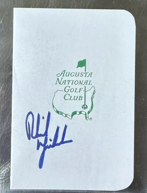 Phil Mickelson  Signed Autographed Masters Augusta National Scorecard *READ*