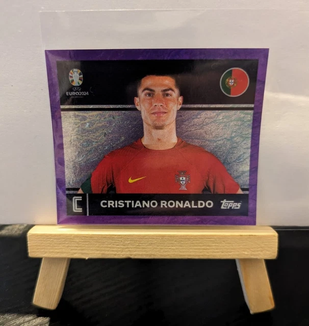 TOPPS UEFA EURO 2024 Sticker Cristiano Ronaldo Purple Parallel POR