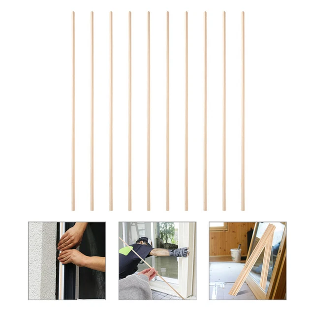 10 Pcs Triangular Wooden Strip Window Molding Trim Triangle Dowel Rods