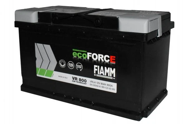 BATTERIA AUTO FIAMM VR800 ecoFORCE AGM START&STOP 80Ah 800A 315x175x190 EUR  163,91 - PicClick IT