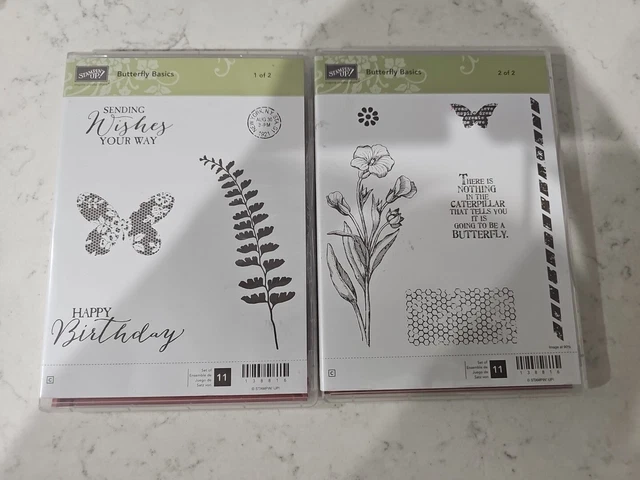 STAMPIN UP BUTTERFLY BASICS Butterflies Rubber Stamps Sets $33.70 ...