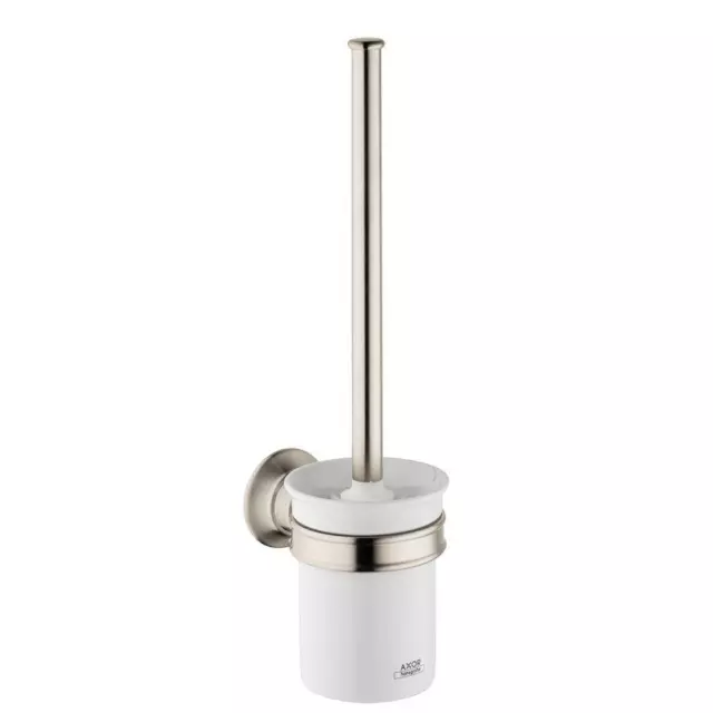 Hansgrohe 42035820 Axor Montreux Wall-Mounted Toilet Brush Holder Brushed Nickel
