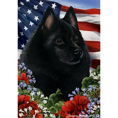 Patriotic (1) House Flag - Schipperke 16101