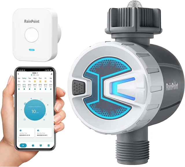 Programmateur Arrosage Bluetooth Hub WiFi RAINPOINT TWG009BW - Contrôle Arrosage à Distance Programmateur Arrosage Connecté Programmateur Arrosage Bluetooth Hub WiFi RAINPOINT TWG009BW - Contrôle Arrosage à Distance Programmateur Arrosage Connecté