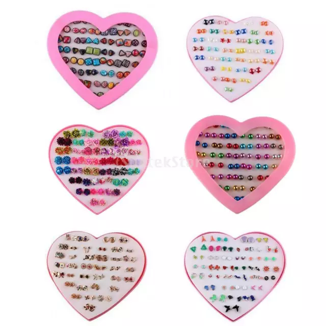 36 Pairs Women Girl's Assorted Multiple Style Stud Earrings Set Fancy Earrings