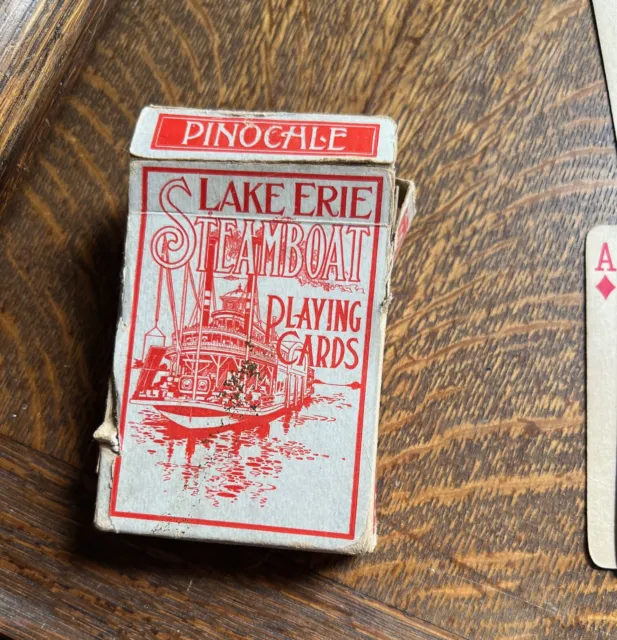 Vintage Lake Erie Steamboat Playing Cards Pinochle Deck