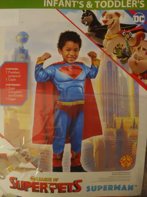 Rubies SUPERMAN COSTUME. TODDLER’S SIZE 4T DC LEAGUE OF SUPER PETS. NEW. B15