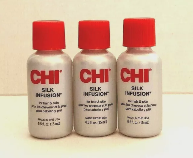CHI Infra Silk Infusion Seidenfluid 3x15 ml Haarseide Kur Seide Haartherapie 2
