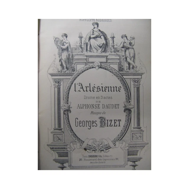 BIZET Georges L'Arlésienne Chant Piano ca1890
